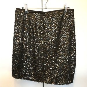 Nanette Lepore Asymmetrical Skirt Khaki Green Gold
